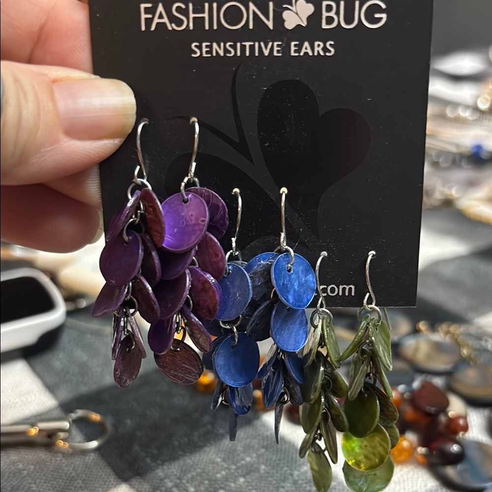New Fashion Bug Multicolor Shell Dangle Earrings, modern vintage